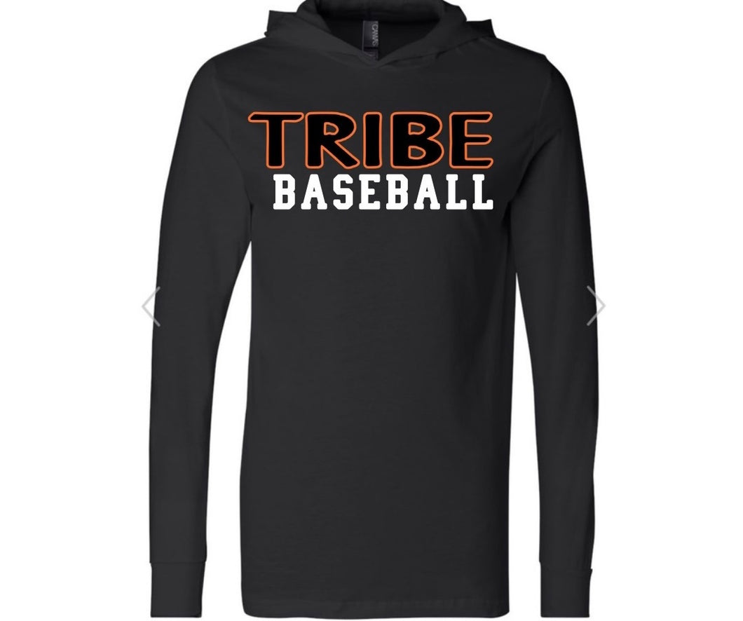 Tribe baseball-long sleeve hooded shirt